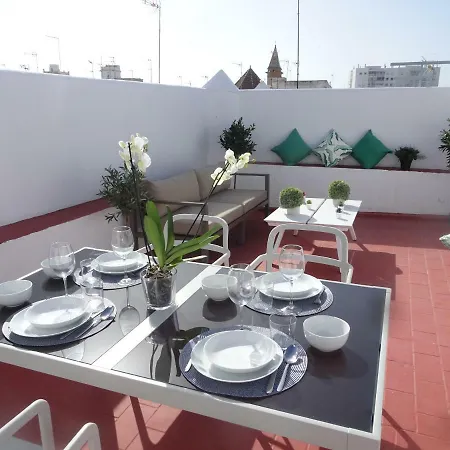 公寓 Atico Terraza Centro Ascensor Playa De La Caleta *